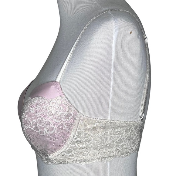 Victoria Secret Dream Angels Push Up Demi Cup Bra Size 34D Pink Lace Sexy - Picture 4 of 10